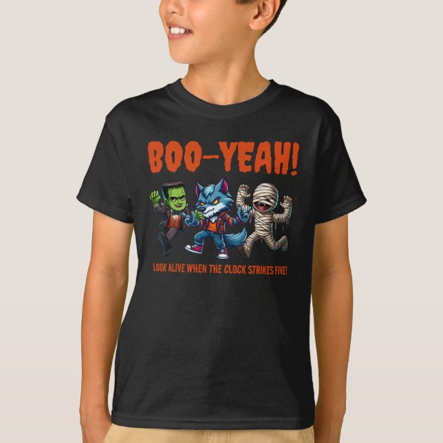 Niedliches Monsterrific Fright Day Halloween-Party T-Shirt (Vorderseite)