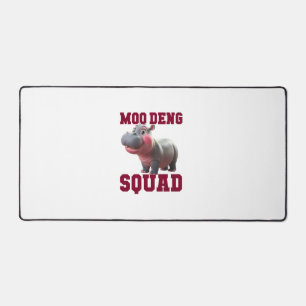 Niedliches MOO DENG SQUAD Baby Hippo Team Cheer Gi Schreibtischunterlage