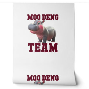 Niedliches MOO DENG TEAM Baby Hippo Squad Girls Be Tapete