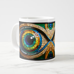 Niedliches Mosaikglas-Design Jumbo-Tasse