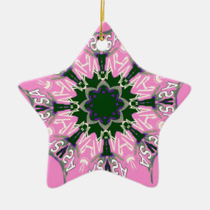 Niedliches Motiv für die bläserne Mode in Schwarz  Keramik Ornament