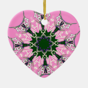 Niedliches Motiv für die bläserne Mode in Schwarz  Keramik Ornament