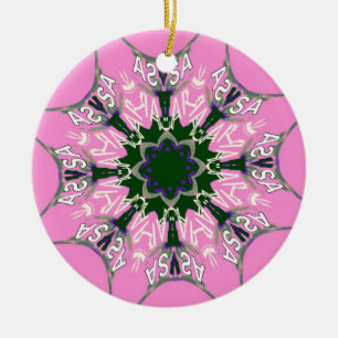 Niedliches Motiv für die bläserne Mode in Schwarz Keramik Ornament