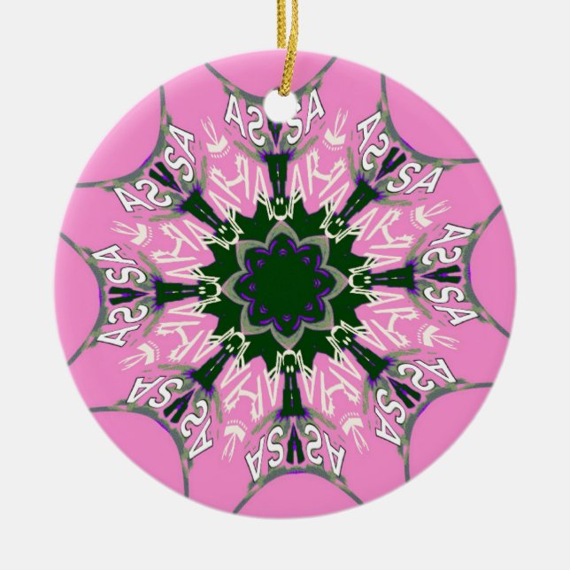 Niedliches Motiv für die bläserne Mode in Schwarz  Keramik Ornament (Vorne)