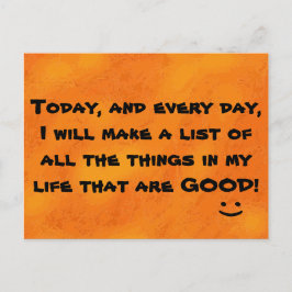 Niedliches Motivierend Zitat - Orange Postkarte