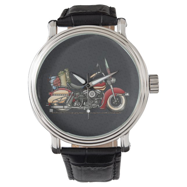 Niedliches Motorrad Armbanduhr (Vorderseite)