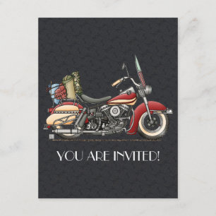 Niedliches Motorrad Einladung