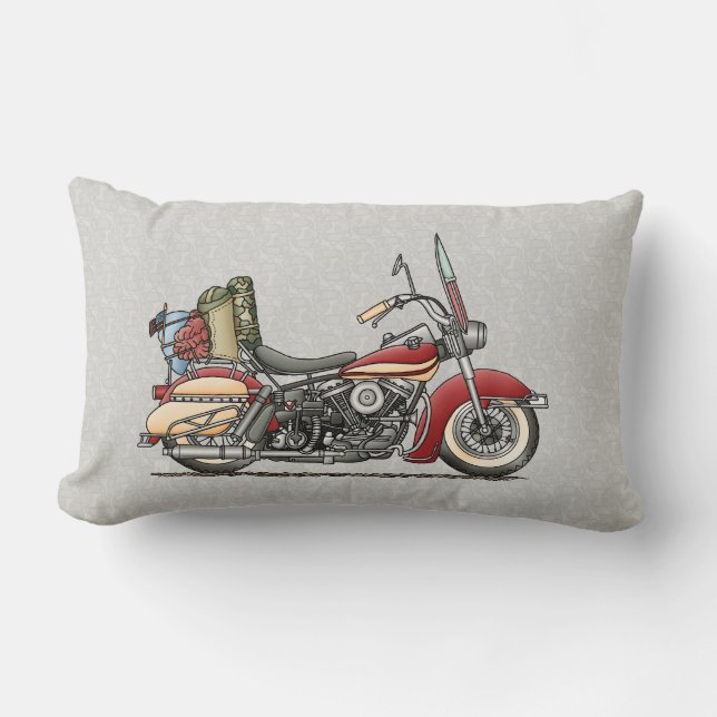 Niedliches Motorrad Lendenkissen (Vorderseite)
