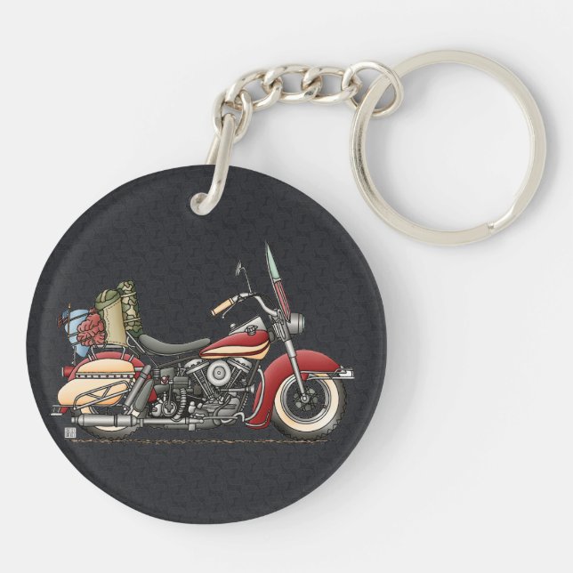 Niedliches Motorrad Schlüsselanhänger (Rückseite)