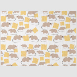 Niedliches Mouse Rodent-Essen Käsemuster Seidenpapier