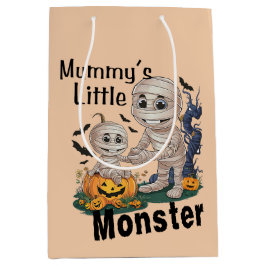 Niedliches Mummy's Little Monster Funny Halloween  Mittlere Geschenktüte