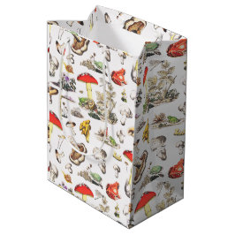 Niedliches Mushroom Frosch Schneckenwaldmuster Mittlere Geschenktüte