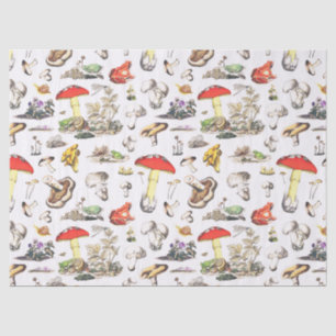Niedliches Mushroom Frosch Schneckenwaldmuster Seidenpapier