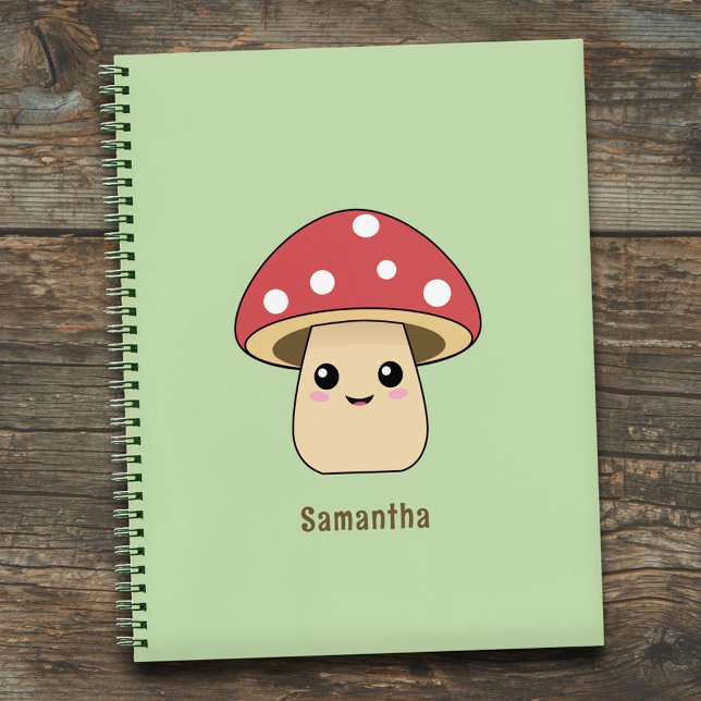 Niedliches Mushroom Green Notizbuch (Cute Mushroom Green Notebook)