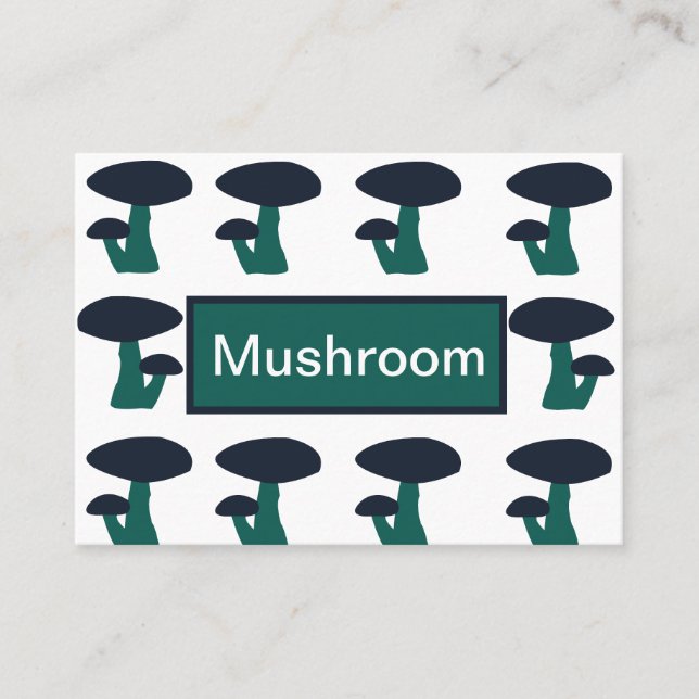 Niedliches Mushroom Muster Visitenkarte (Vorderseite)