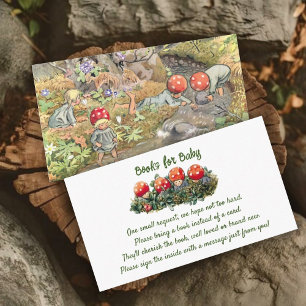 Niedliches Mushroom Woodland Babydusche Buchungsan Begleitkarte