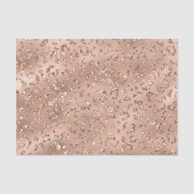 Niedliches Muster aus Leopardenblätter Seidenpapier (Vorderseite)