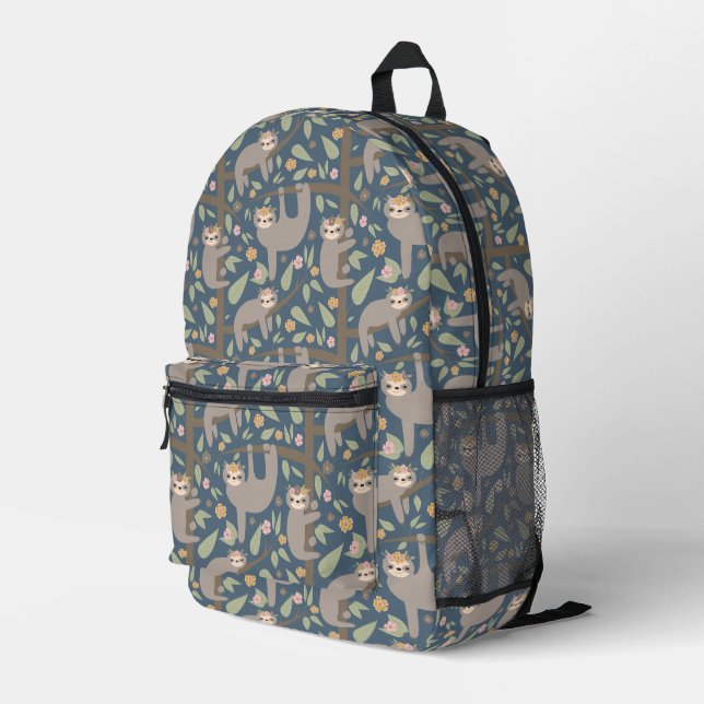 Niedliches Muster Bedruckter Rucksack (Rückseitige Ecke Rechts)