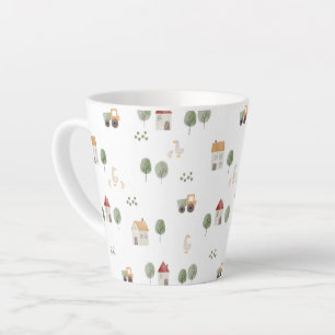 Niedliches Muster der Aquakultur Milchtasse