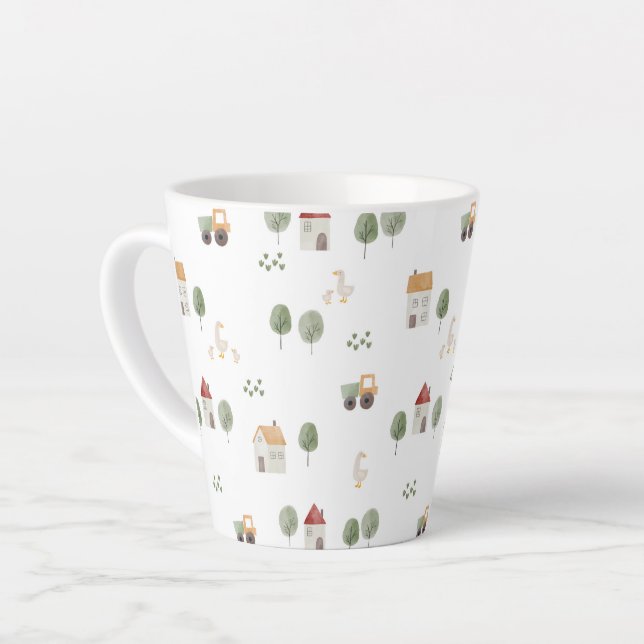 Niedliches Muster der Aquakultur Milchtasse (Linke Ecke)