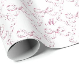 Niedliches Muster der Pink-Pink-Bow-Ästhetik Geschenkpapier