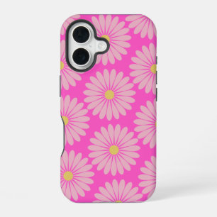 Niedliches Muster der skandinavischen Blume Retro iPhone 16 Hülle