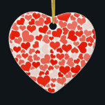 Niedliches Muster des modernen Roten Herzens Keramik Ornament<br><div class="desc">Super niedlicher und moderner kleiner Druck mit Herz in allen Farben. Perfekt für einen niedlichen Druck oder natürlich Valentinstag!</div>