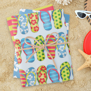 Niedliches Muster Einfache Sommerflips Geschenkpapier Set