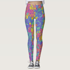 Niedliches Muster Floral LuLaRoe Pink Gelb Lila Leggings