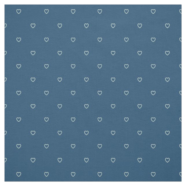 Niedliches Muster für blaue Herzen Stoff (Muster)
