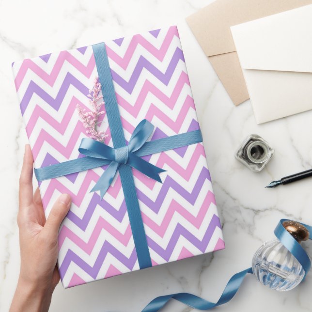 Niedliches Muster für einfache rosa und Lila geome Geschenkpapier (Schenken)