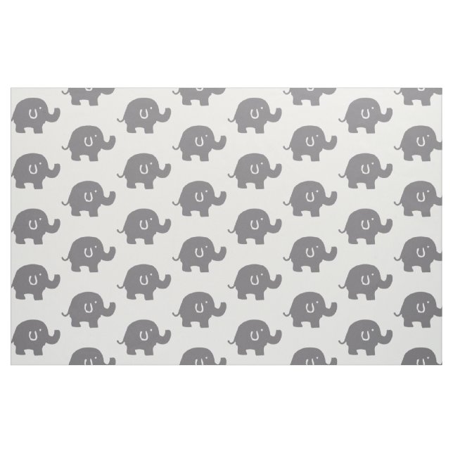 Niedliches Muster für graue Elefanten Stoff (Fat Quarter (45,7 x 55,9 cm))