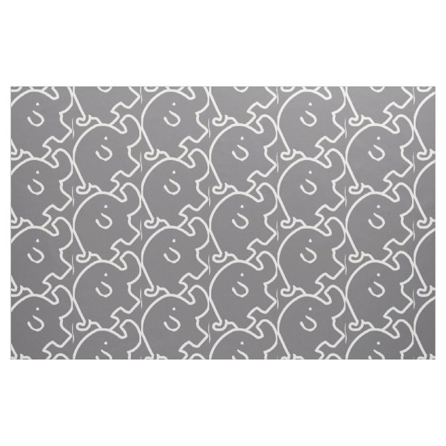 Niedliches Muster für graue Elefanten Stoff (Fat Quarter (45,7 x 55,9 cm))