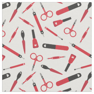 Niedliches Muster für Maniküre-Tools Stoff