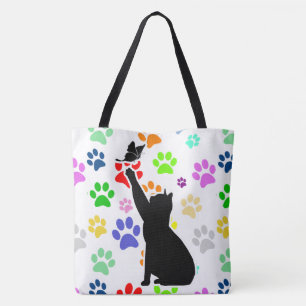 Niedliches Muster Katze Schmetterling jagen Tasche
