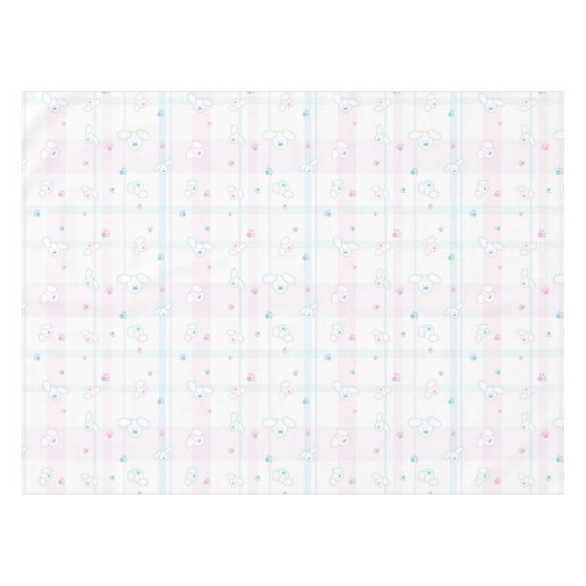 Niedliches Muster mit Hunden Tischdecke (Vorderseite (Horizontal))