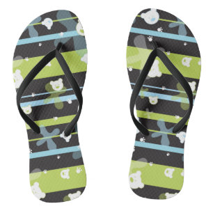 Niedliches Muster mit kleinen Bären Flip Flops