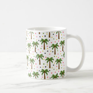 Niedliches Muster mit Palmen und geometrischen Kaffeetasse