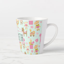 Niedliches Muster mit Whimsical Animals & Toys Milchtasse