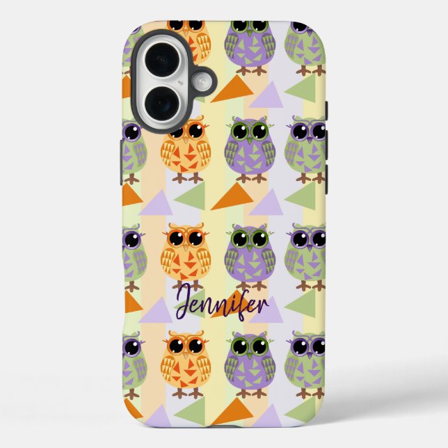 Niedliches Muster Owls Case-Mate iPhone 16 Fall Plus Hülle (Rückseite)