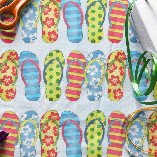 Niedliches Muster Sommerschlichte Flip Flops Seidenpapier (Von Creator hochgeladen)