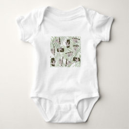 Niedliches Muster von Faultieren im Wildwald Baby Strampler