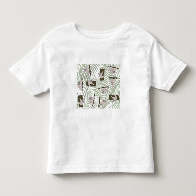 Niedliches Muster von Faultieren im Wildwald Kleinkind T-shirt (Vorderseite)