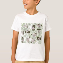 Niedliches Muster von Faultieren im Wildwald T-Shirt