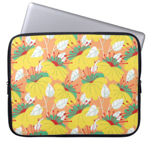 Niedliches, nahtloses Blumenmuster. Hintergrund mi Laptopschutzhülle
