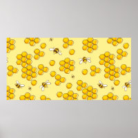Niedliches nahtloses Muster mit fliegenden Bienen.