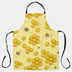 Niedliches nahtloses Muster mit fliegenden Bienen. Schürze