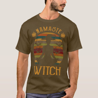 Niedliches Namaste Hexenwerk Halloween Yoga Hexen T-Shirt