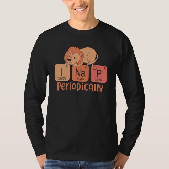Niedliches Napping Tier I Nickerchen Periodischer  T-Shirt (Vorderseite)