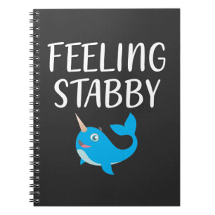 Niedliches Narwhal Unicorn Gefühl Stabby Kawaii Notizblock